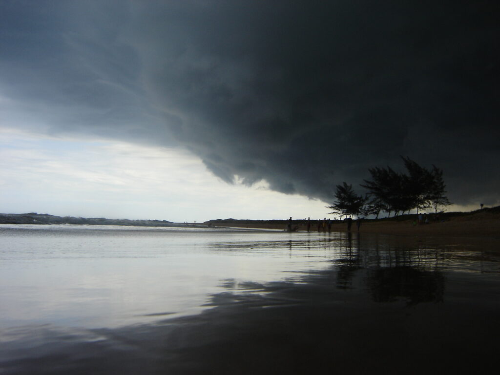 Storm forming over Castelhanos beach
