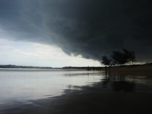 Storm forming over Castelhanos beach