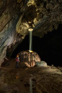 Waterfall inside Timimina Cave, PETAR