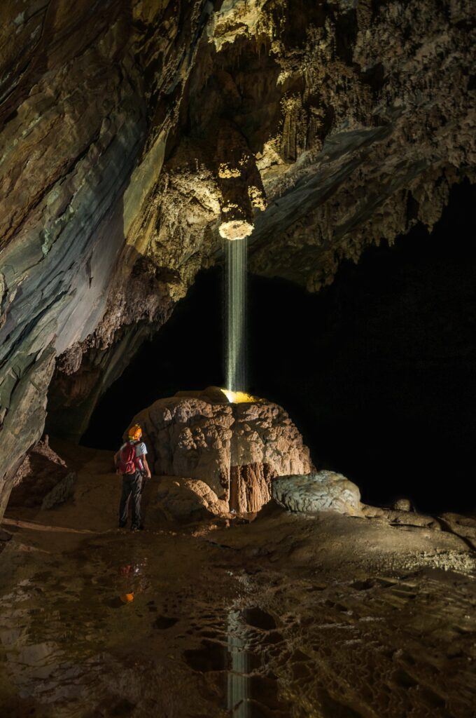 Waterfall inside Timimina Cave, PETAR