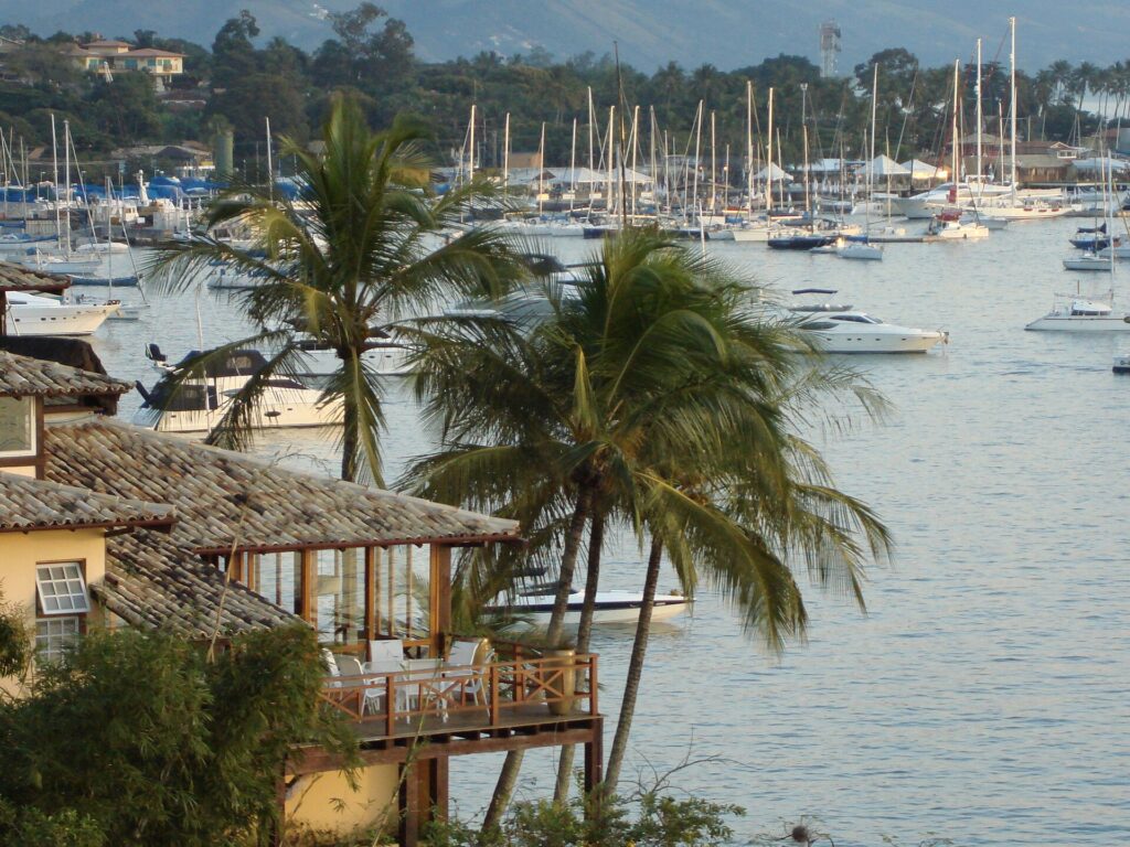 Ilhabela waterfront with boats