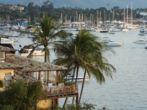Ilhabela waterfront with boats