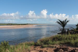 River meeting the sea in Itacaré