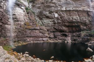 Cliff waterfall in Chapada Diamantina