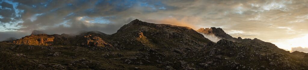Itatiaia National Park highlands at dusk