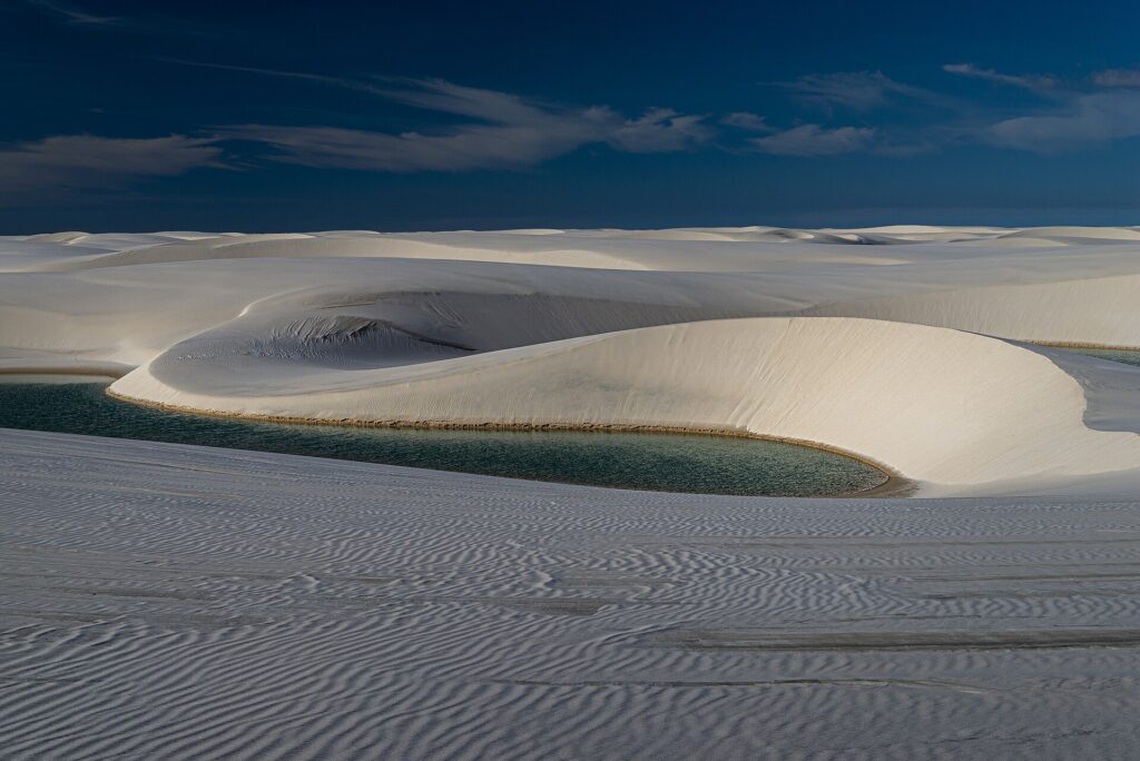 Dunes and lagoon in Lençóis Maranhenses