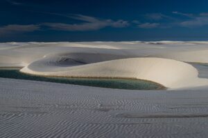Dunes and lagoon in Lençóis Maranhenses