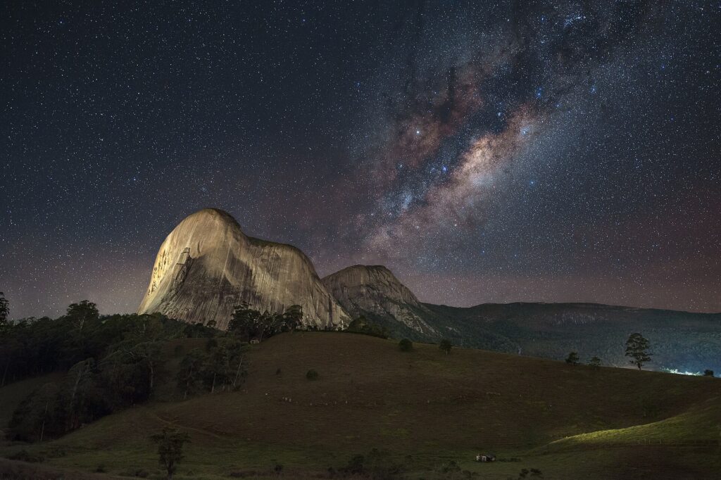 Pedra Azul under the Milky Way