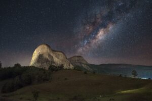 Pedra Azul under the Milky Way