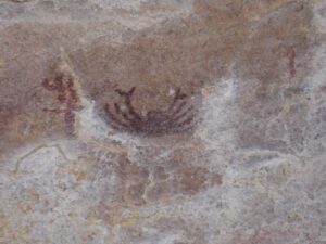 Rock art painting in Serra da Capivara